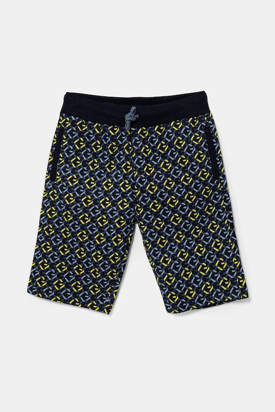 Детские хлопковые шорты Guess узор тёмно-синий L5RD02.KA6R4.PPYA