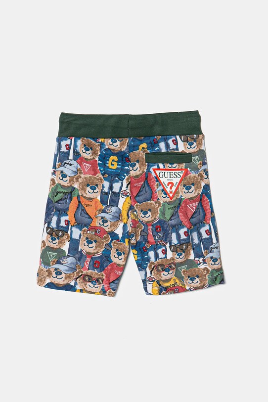 Dječje pamučne kratke hlače Guess N5RD02.KA6R4.PPYA zelena SS25