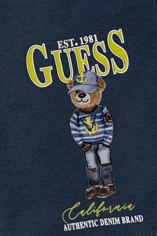 Dječaci Dječje pamučne kratke hlače Guess N5RD03.KAD74.PPYA mornarsko plava