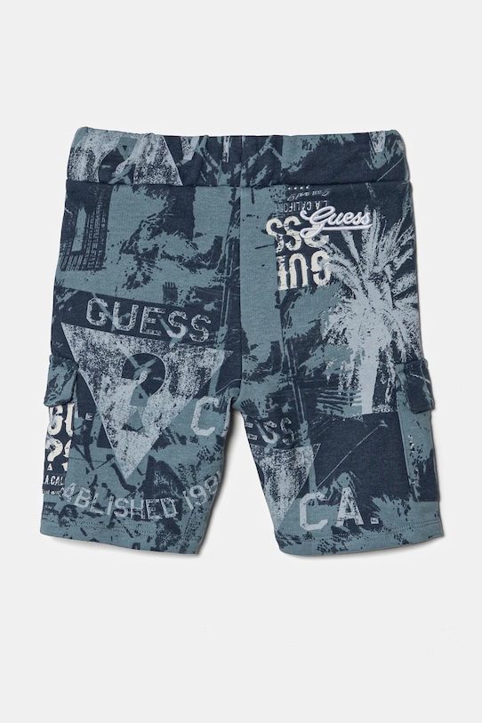 Дитячі бавовняні шорти Guess N5RD05.KA6R4.PPYA темно-синій SS25