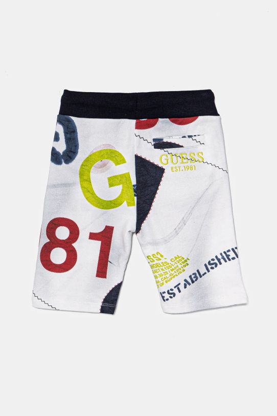 Guess pantaloni scurți din bumbac pentru copii N5RD07.KA6R4.PPYA bleumarin SS25