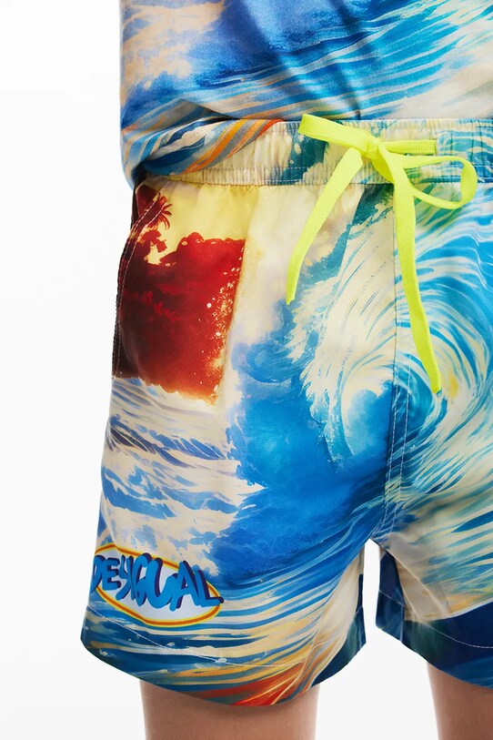 Desigual pantaloni scurti de baie copii 25SBMW02 albastru