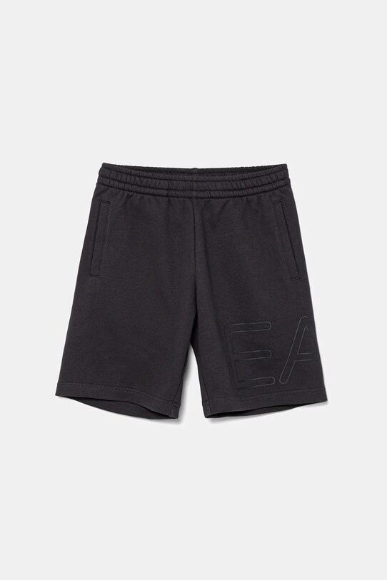 EA7 Emporio Armani pantaloni scurți din bumbac pentru copii casual gri 7B000083.AF12451