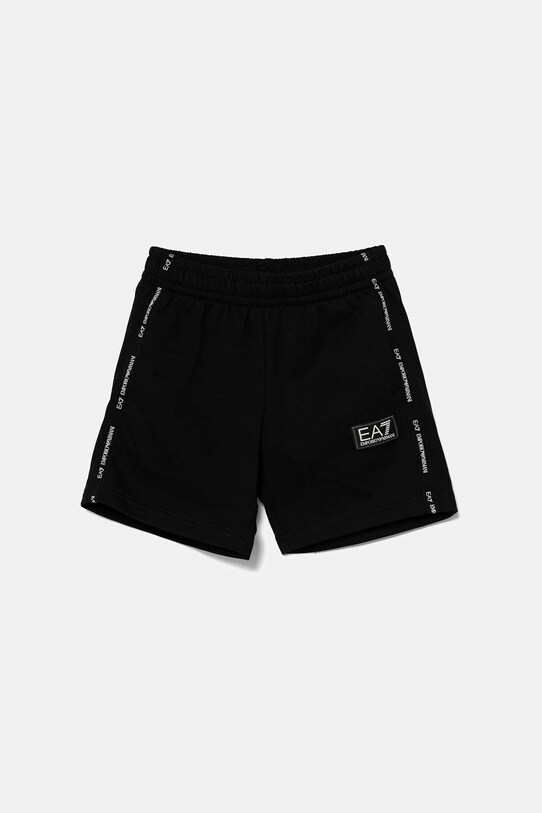EA7 Emporio Armani pantaloni scurți din bumbac pentru copii print negru 7B000057.AF10380