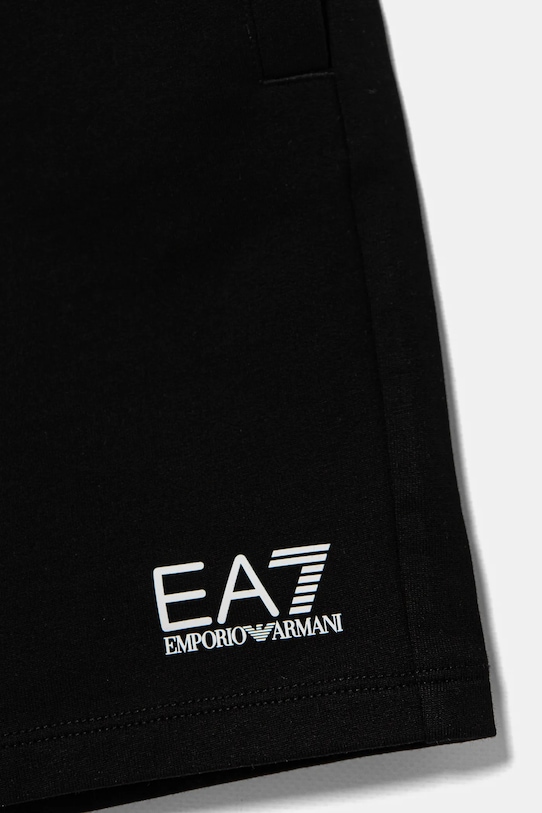 Хлопчик Дитячі бавовняні шорти EA7 Emporio Armani 7B000026.AF10380 чорний