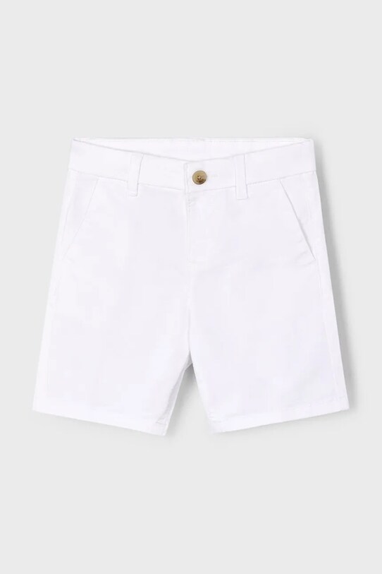 Mayoral pantaloni scurti copii chino serża basic casual alb 202.5A.Mini.PPYA