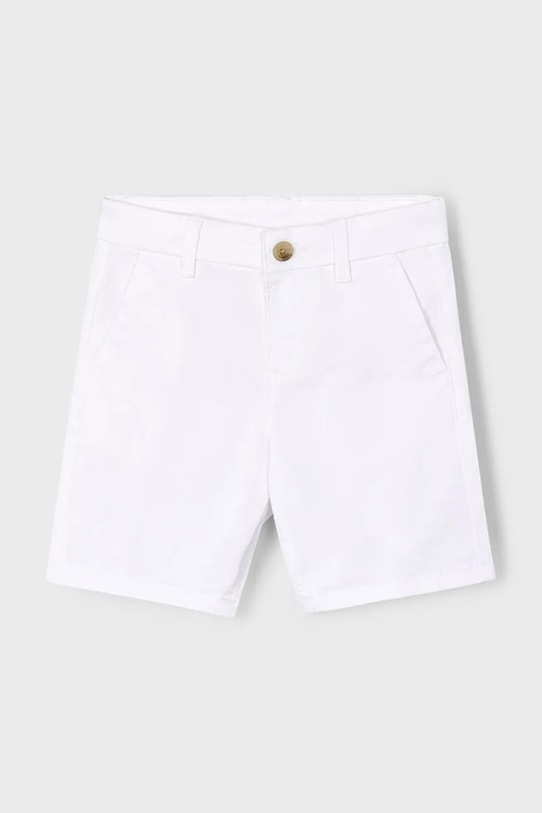 Dječje kratke hlače Mayoral chino serża basic Planet friendly bijela 202.5A.Mini.PPYA