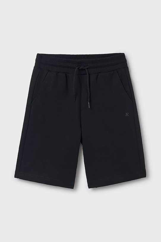 Detské krátke nohavice Mayoral pletenina čierna 600.7E.Junior.PPYA