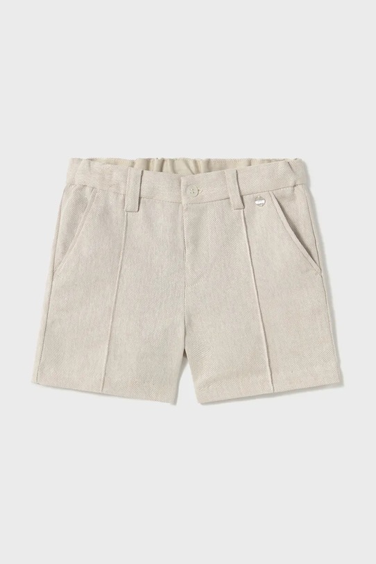 Детские шорты с примесью льна Mayoral 1240.3A.Baby.PPYA бежевый SS25
