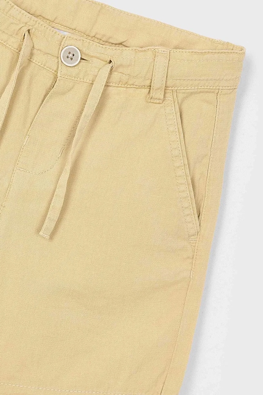 Băieți Mayoral pantaloni scurți din amestec de in pentru copii 3226.5H.Mini.PPYA bej