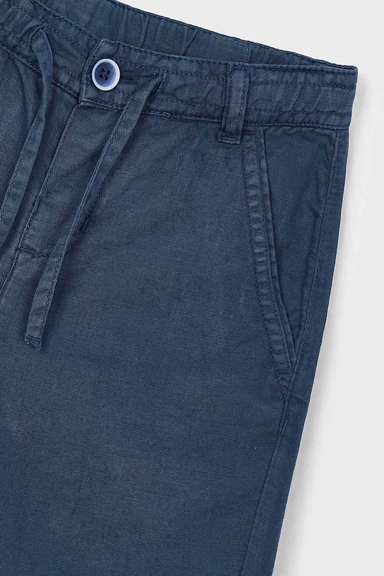 Băieți Mayoral pantaloni scurți din amestec de in pentru copii 3226.5H.Mini.PPYA bleumarin