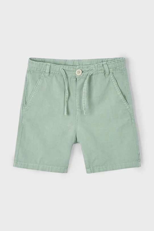 Mayoral pantaloni scurți din amestec de in pentru copii casual verde 3226.5H.Mini.PPYA