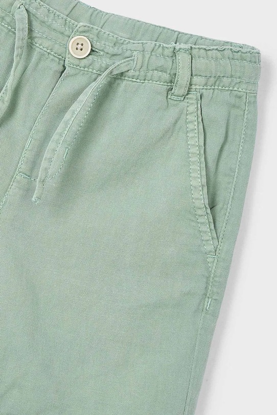 Băieți Mayoral pantaloni scurți din amestec de in pentru copii 3226.5H.Mini.PPYA verde