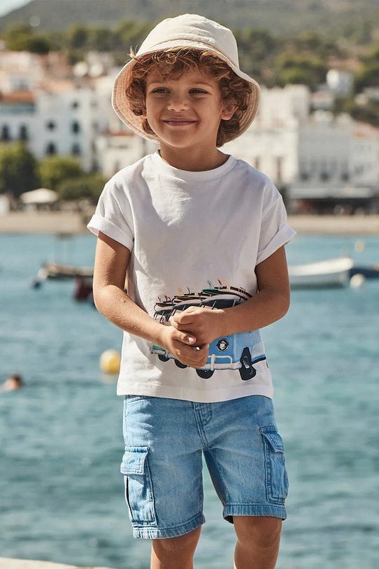 Детские джинсовые шорты Mayoral cargo casual голубой 3229.5J.Mini.PPYA