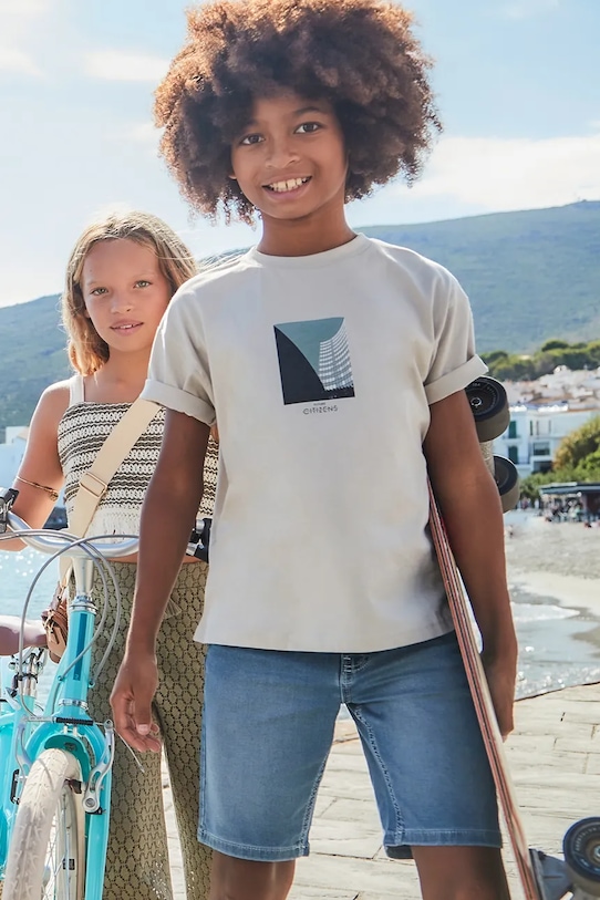 Детские джинсовые шорты Mayoral soft denim casual голубой 6203.7F.Junior.PPYA