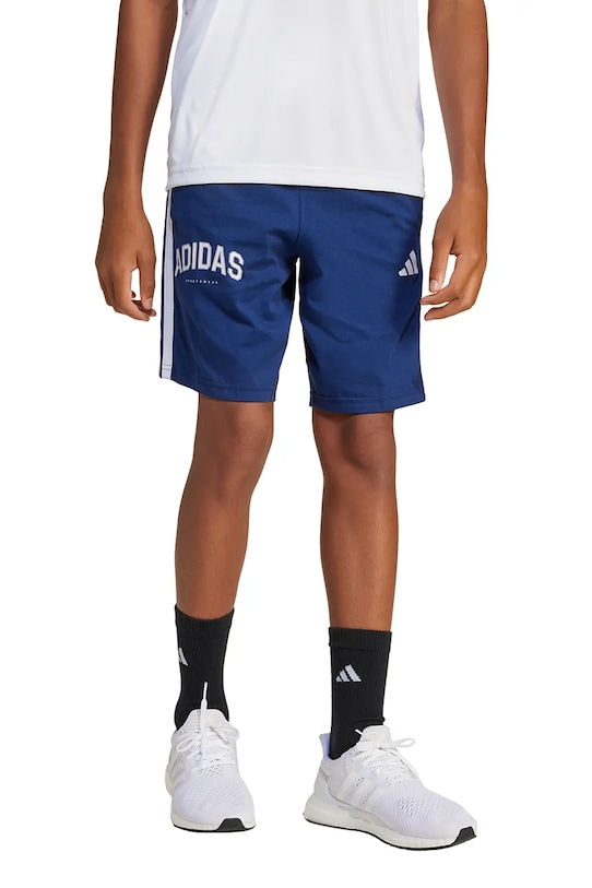 Детские хлопковые шорты adidas casual тёмно-синий JM2439