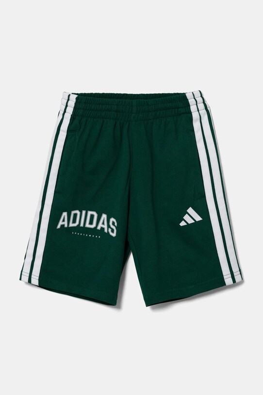 adidas pantaloni scurți din bumbac pentru copii JM2440 verde SS25