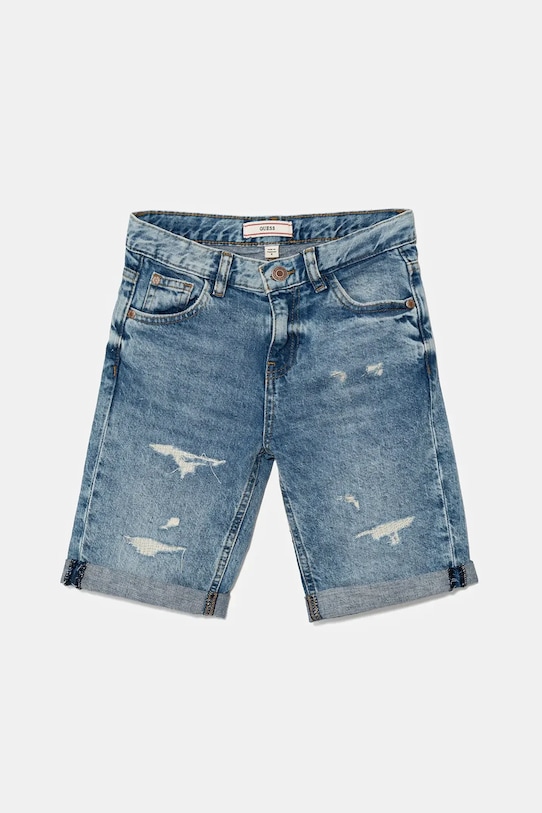 Guess szorty z domieszką lnu dziecięce casual niebieski L5GD00.D41E0.PPYA