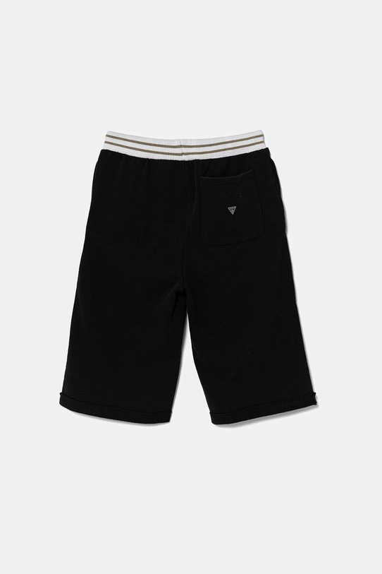Detské bavlnené šortky Guess L5GD12.KA6R4.PPYA čierna SS25