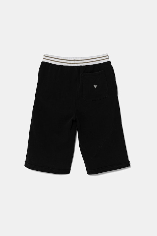 Dětské bavlněné šortky Guess L5GD12.KA6R4.PPYA černá SS25