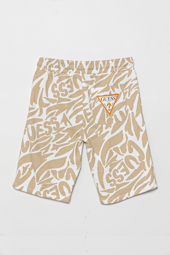 Dječje pamučne kratke hlače Guess L5GD16.KA6R4.PPYA zelena SS25