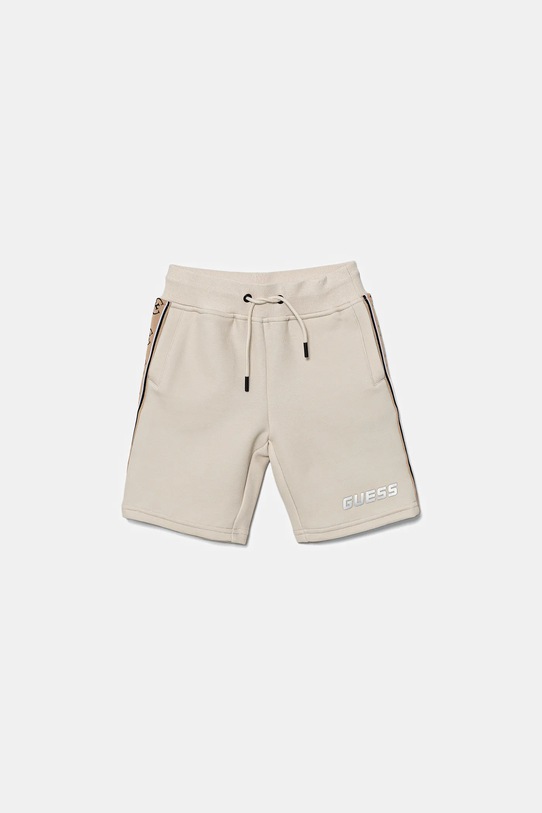 Detské krátke nohavice Guess nášivka béžová L5GD19.KB3P2.PPYA