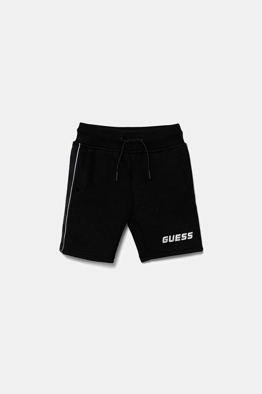 Παιδικό σορτς Guess απλικέ μαύρο L5GD19.KB3P2.PPYA