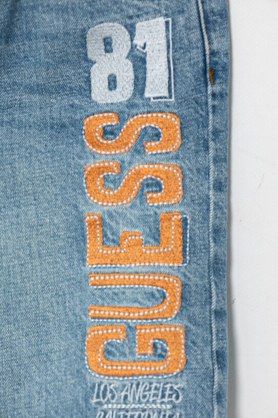 Хлопчик Дитячі джинсові шорти Guess N5GD01.D41E0.PPYA темно-синій