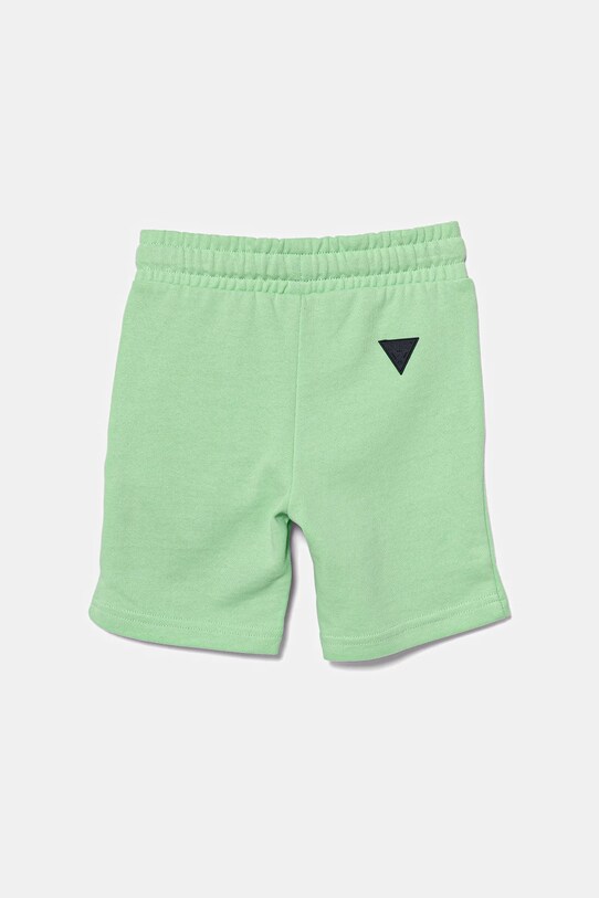 Παιδικό βαμβακερό σορτς Guess N5GD08.KA6R4.PPYA πράσινο SS25