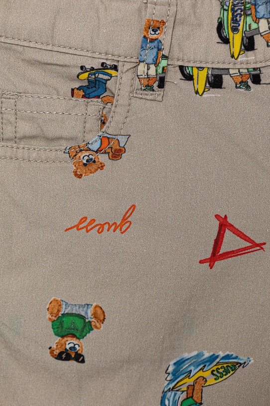 Băieți Guess pantaloni scurți din bumbac pentru copii N5GD12.WGBT1.PPYA gri