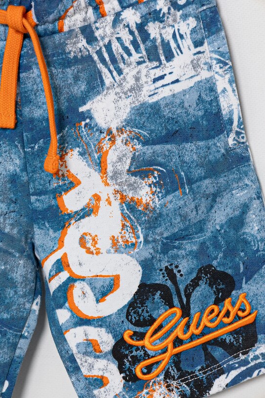 Хлопчик Дитячі бавовняні шорти Guess N5GD13.KA6R4.PPYA блакитний