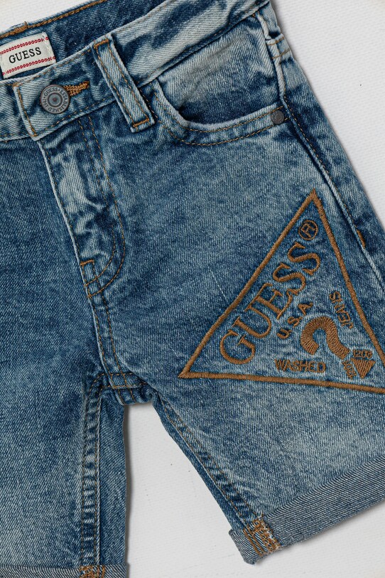 Băieți Guess pantaloni scurți din denim pentru copii N5GD16.D41E0.PPYA albastru