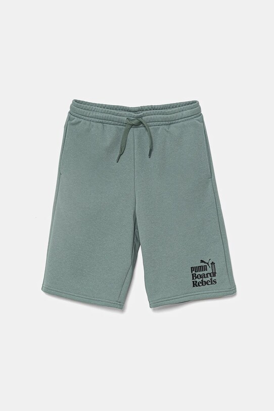 Detské krátke nohavice Puma MID90S Long Shorts TR pletenina zelená 685151