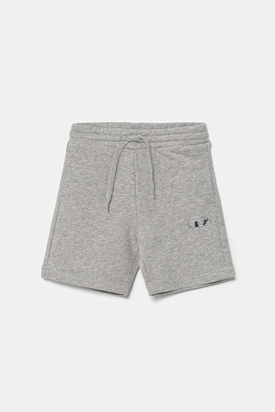 Diesel gyerek pamut rövidnadrág PMACISHORT SHORTS dzsörzé szürke J02239