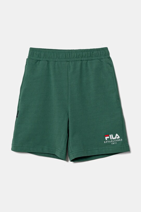Fila szorty dziecięce LOHFELDEN nadruk zielony FAT0628