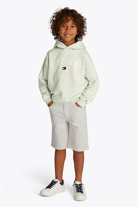 Tommy Hilfiger gyerek farmer rövidnadrág sima fehér KB0KB09471.PPYA