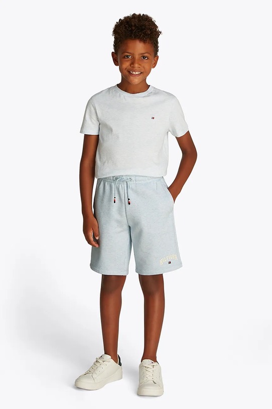 Dječje kratke hlače Tommy Hilfiger pletivo plava KB0KB09496.128.176.PPYA
