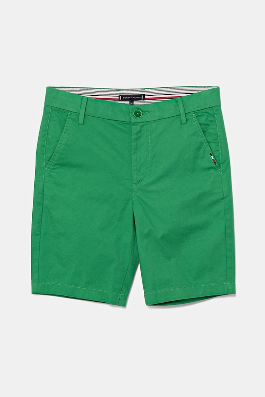 Dětské kraťasy Tommy Hilfiger látka zelená KB0KB09641.128.152.PPYA