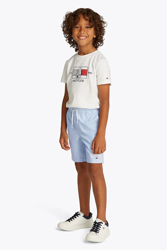 Šortky Tommy Hilfiger s elastanom modrá KB0KB09642.128.176.PPYA