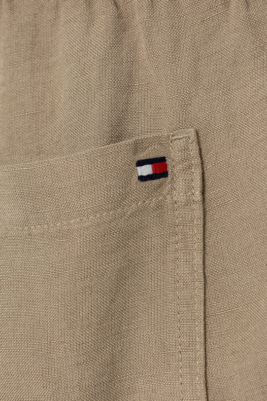 Băieți Tommy Hilfiger pantaloni scurți de in pentru copii KB0KB09643.PPYA bej