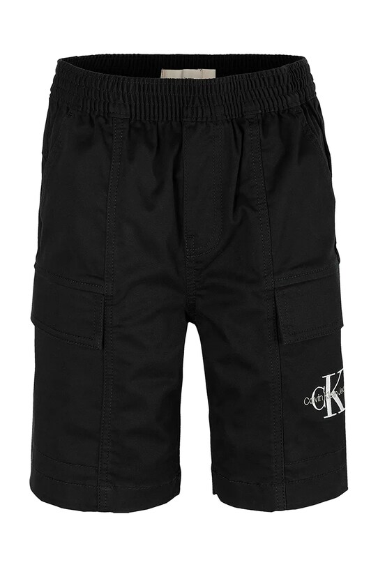 Calvin Klein Jeans gyerek rövidnadrág elasztánnal fekete IB0IB02429.PPYA