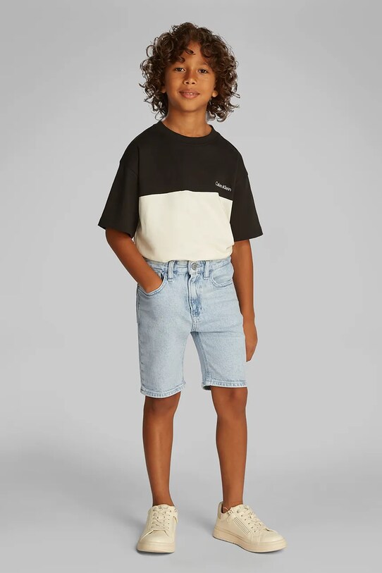 Kraťasy Calvin Klein Jeans bavlna modrá IB0IB02432.PPYA