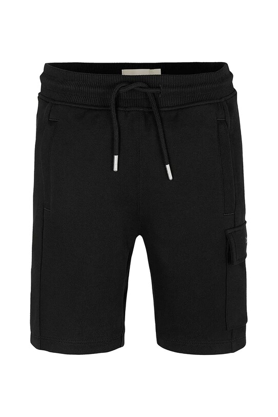 Дитячі бавовняні шорти Calvin Klein Jeans IB0IB02440.PPYA чорний SS25
