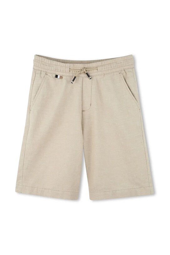 BOSS pantaloni scurți de in pentru copii casual bej J51988.162.174