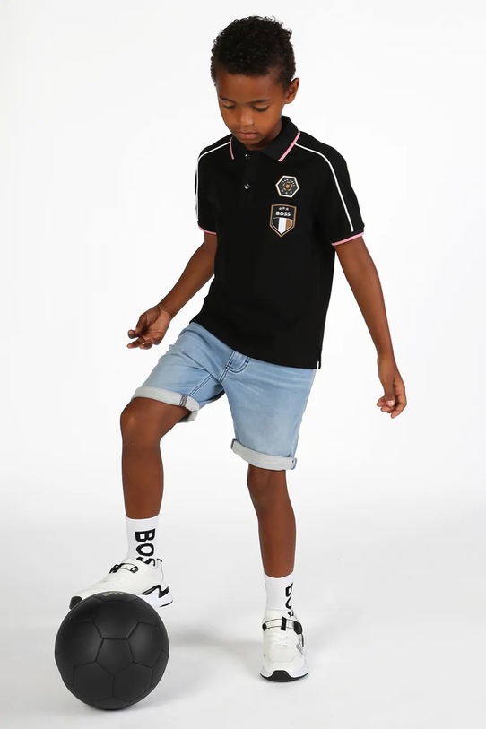 Dječje traper kratke hlače BOSS bez uzorka plava J51995.114.138