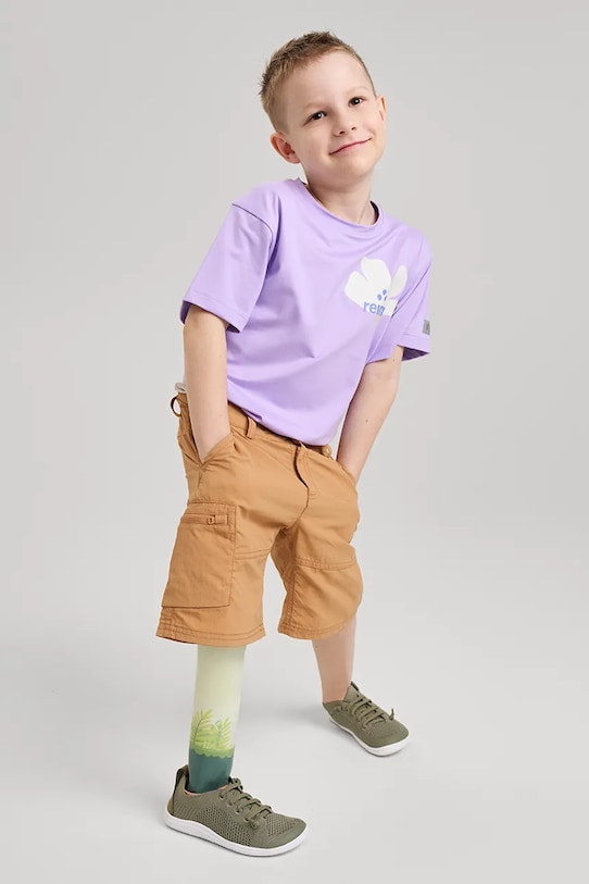 Reima pantaloni scurti copii Eloisin casual verde 5200127A.PPYA