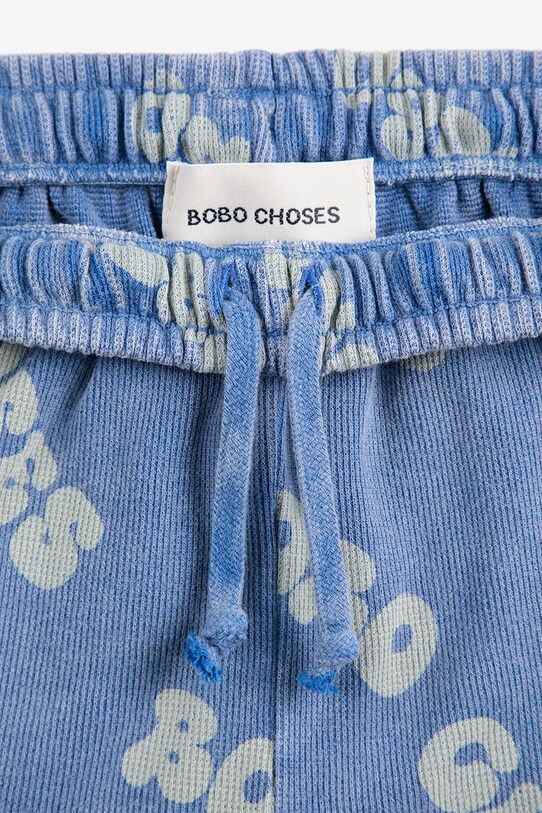 Дитячі бавовняні шорти Bobo Choses Wavy блакитний 125AC055