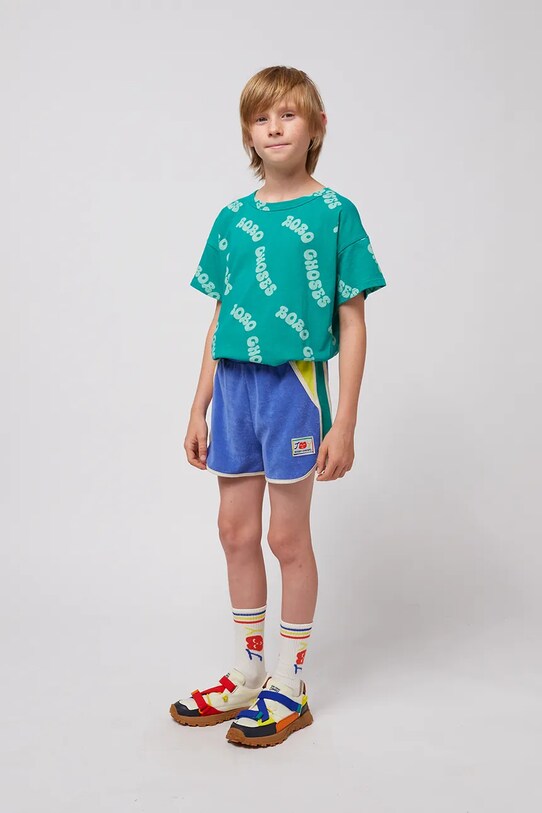 Bobo Choses pantaloni scurti copii Smiling casual albastru 125AC054