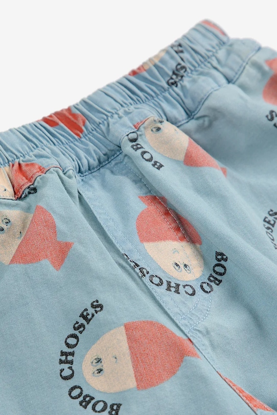 CHLAPEC Dětské bavlněné šortky Bobo Choses Morning Egg 125AC063 modrá