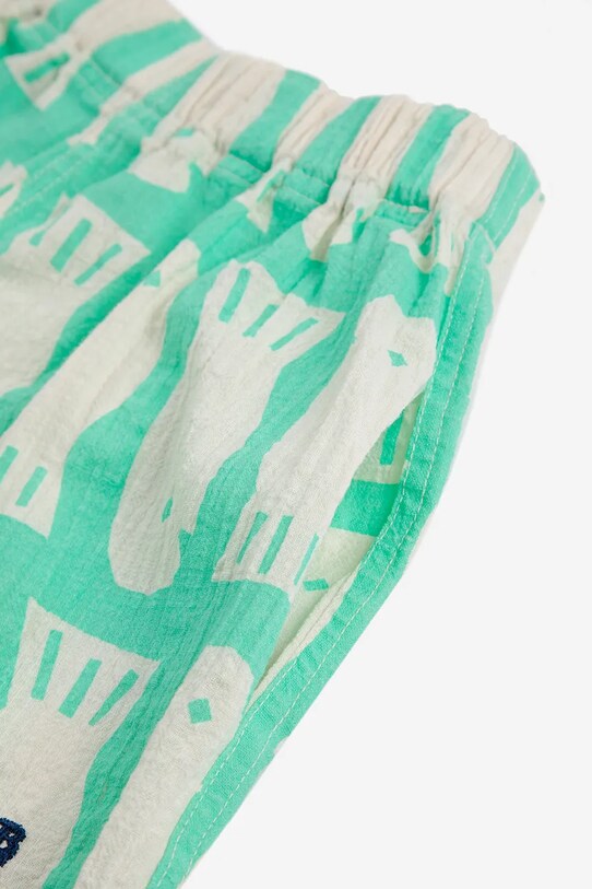 Bobo Choses pantaloni scurți din bumbac pentru copii Lucky Fish turcoaz 125AC064